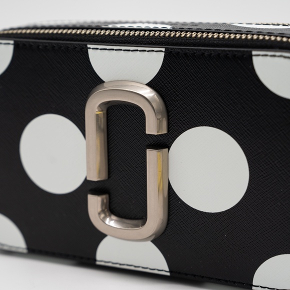 Marc Jacobs Black White Polka Dot Snapshot Camera Bag Shoulder - Picture 7 of 10